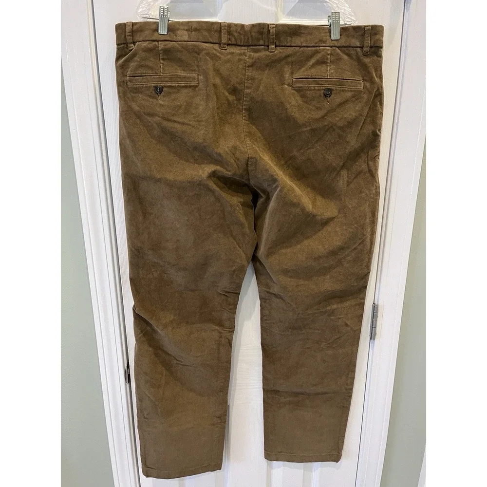 Jos A Bank 1905 Mens Tailored Fit Camel Corduroy Pants 40x30‎ Flat Front NWT